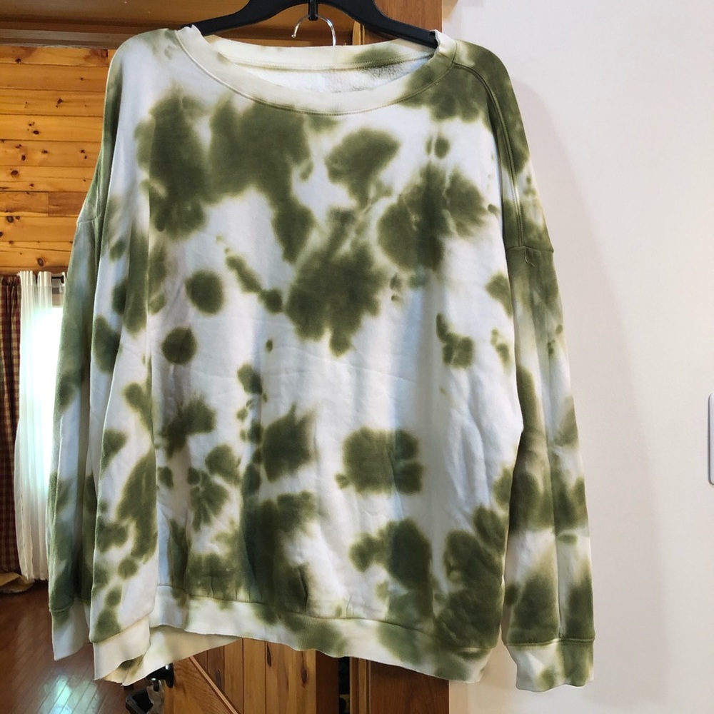 Free People Kelly Washed Tie Dye Lounge Set Medium Green Matching Sweats 🤩 F5 - Picture 3 of 10